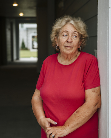 Karen Brostek photographed at home in Brooksville, FL for Propublica story on tribal lending May 14, 2024. Photo by Bob Croslin