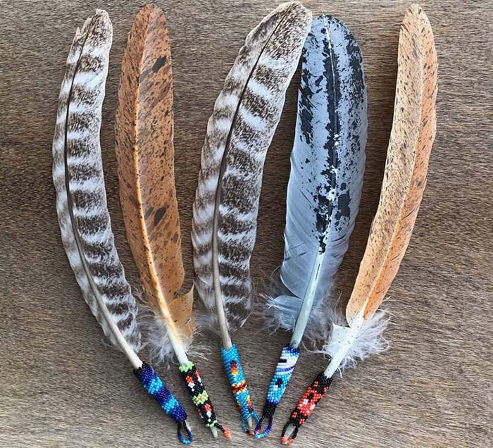 12 days of Indigenous holiday gifts: Beaded eagle feathers