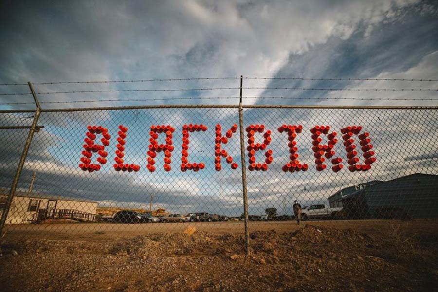 Blackbird spelled out